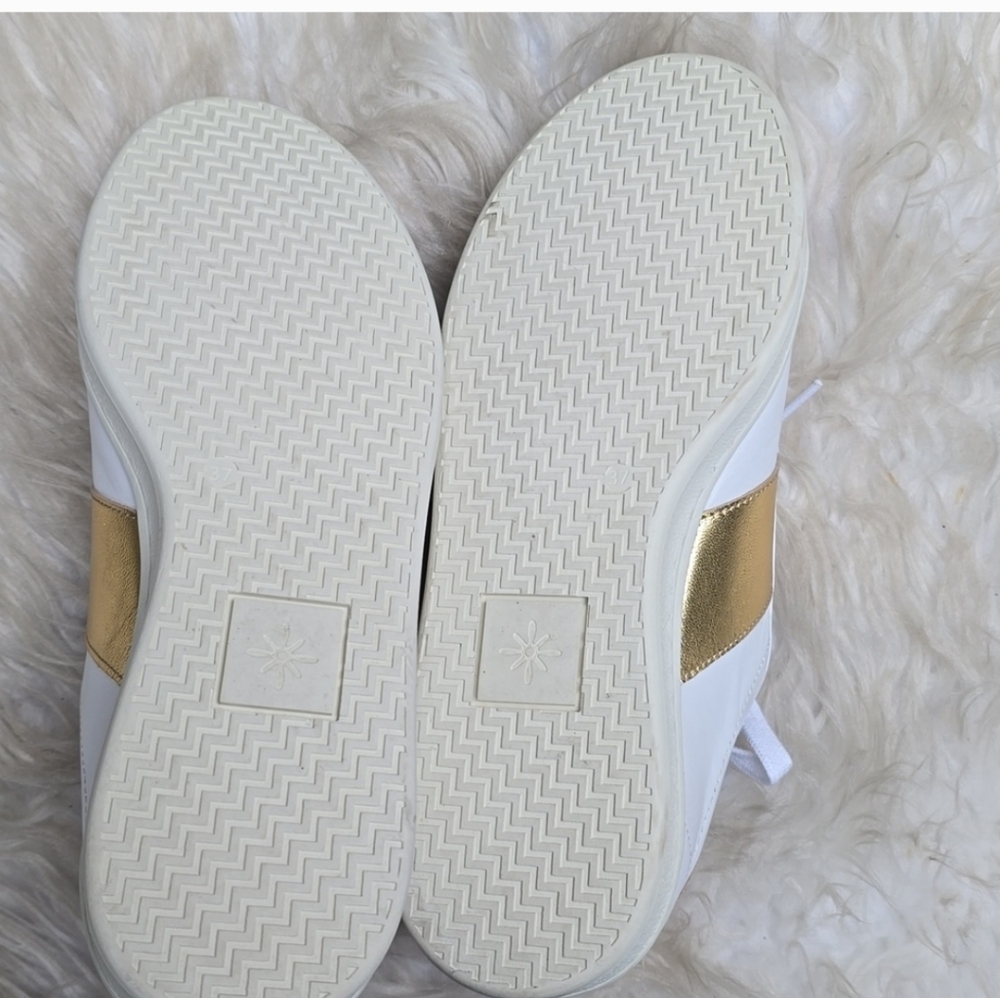 Joyasol Paisley white gold sneakers 37 6.5-7 - Picture 12 of 15